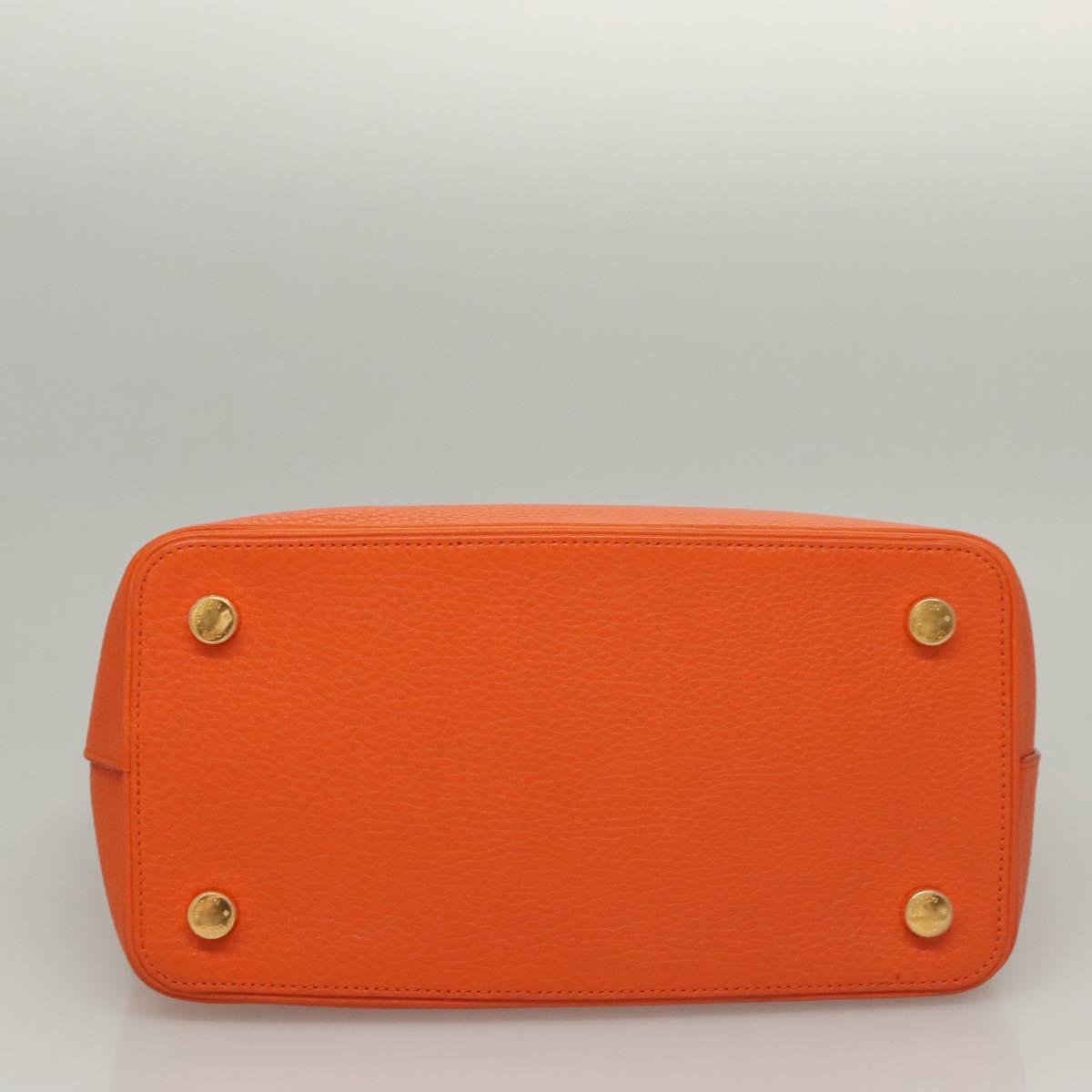 Louis Vuitton Lockit, Orange, Leather, handbag
