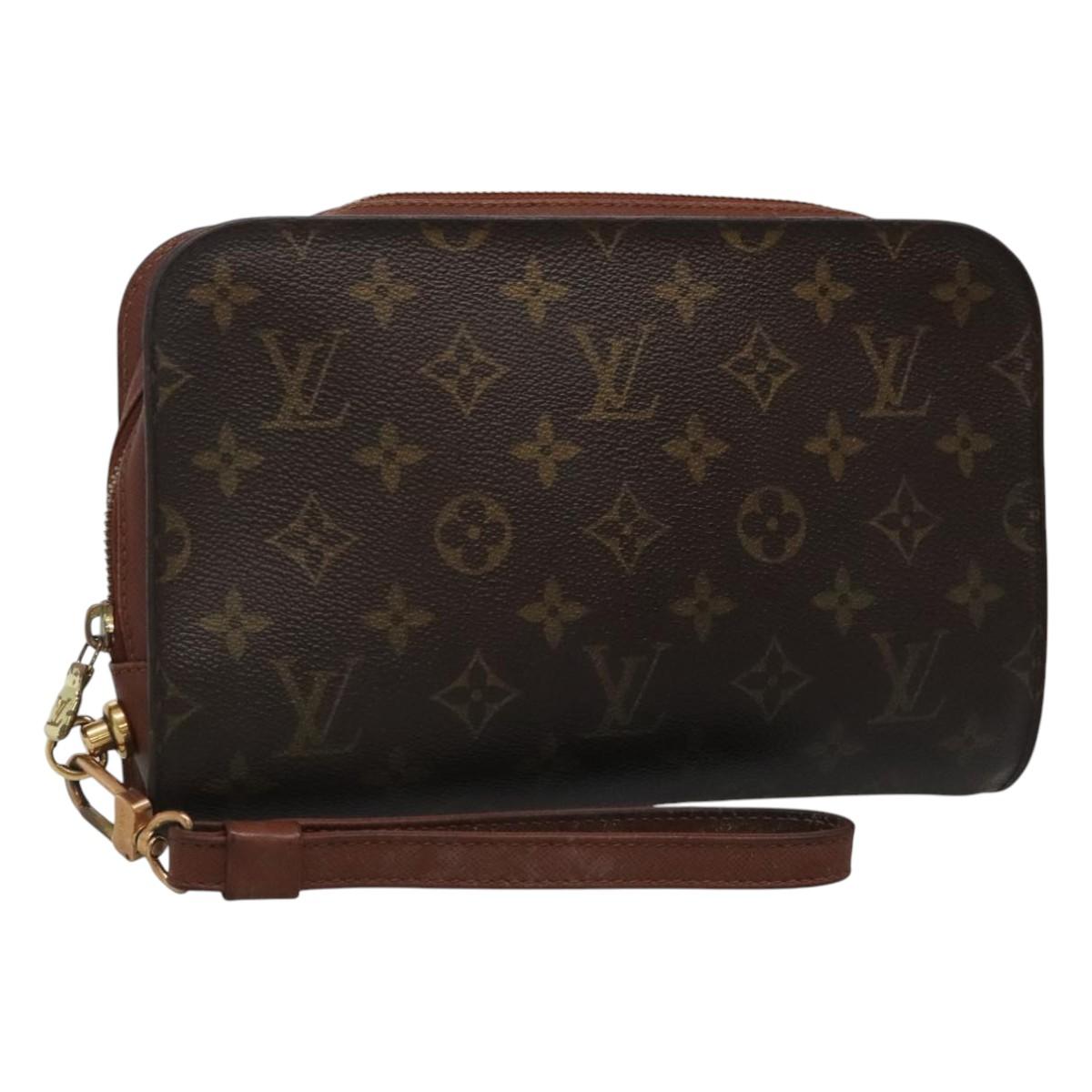 Louis Vuitton Orsay, Brown, Canvas, clutch