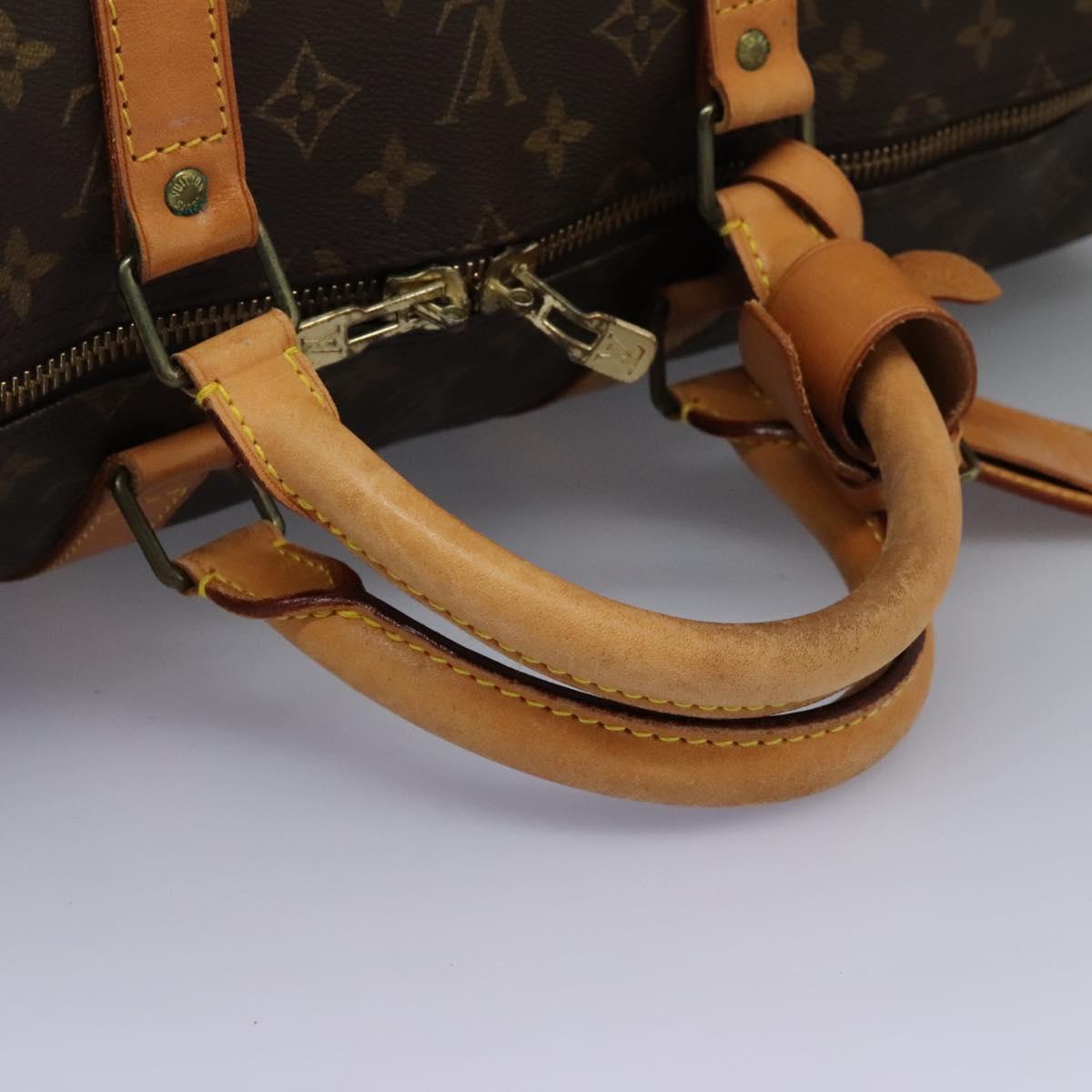 Louis Vuitton Keepall 55, Brown, Canvas, travel
