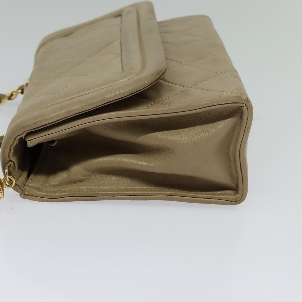 Chanel Single flap, Beige, Leather, shoulder