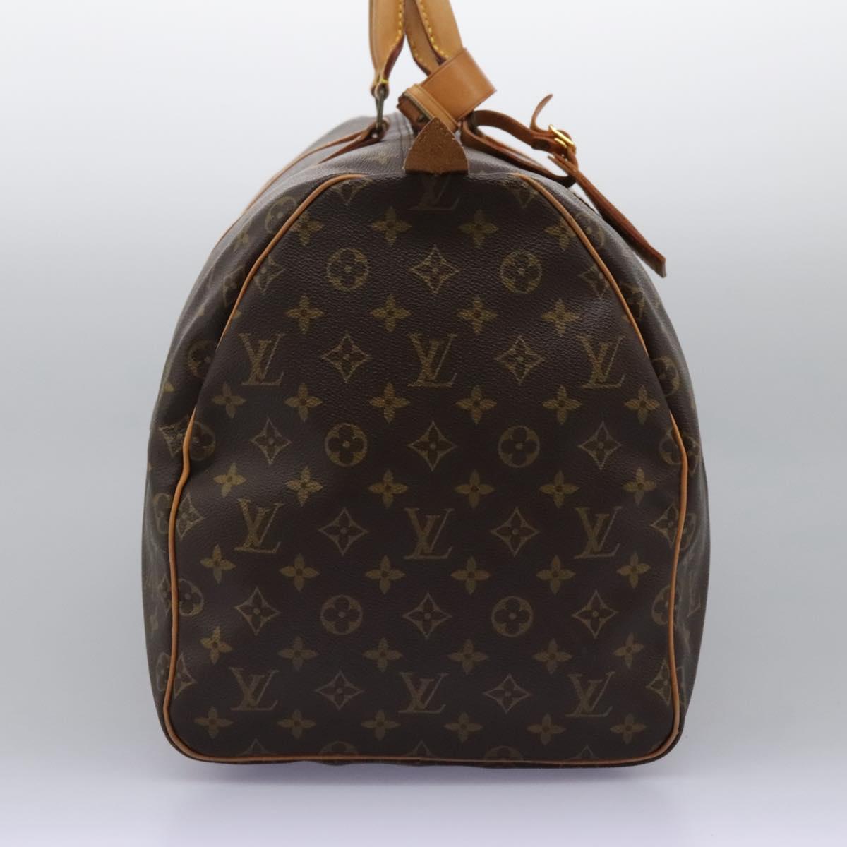Louis Vuitton Keepall 55, Brown, Canvas, travel