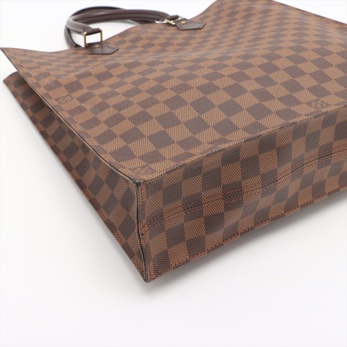 Louis Vuitton Sac plat, Brown, Canvas, shoulder