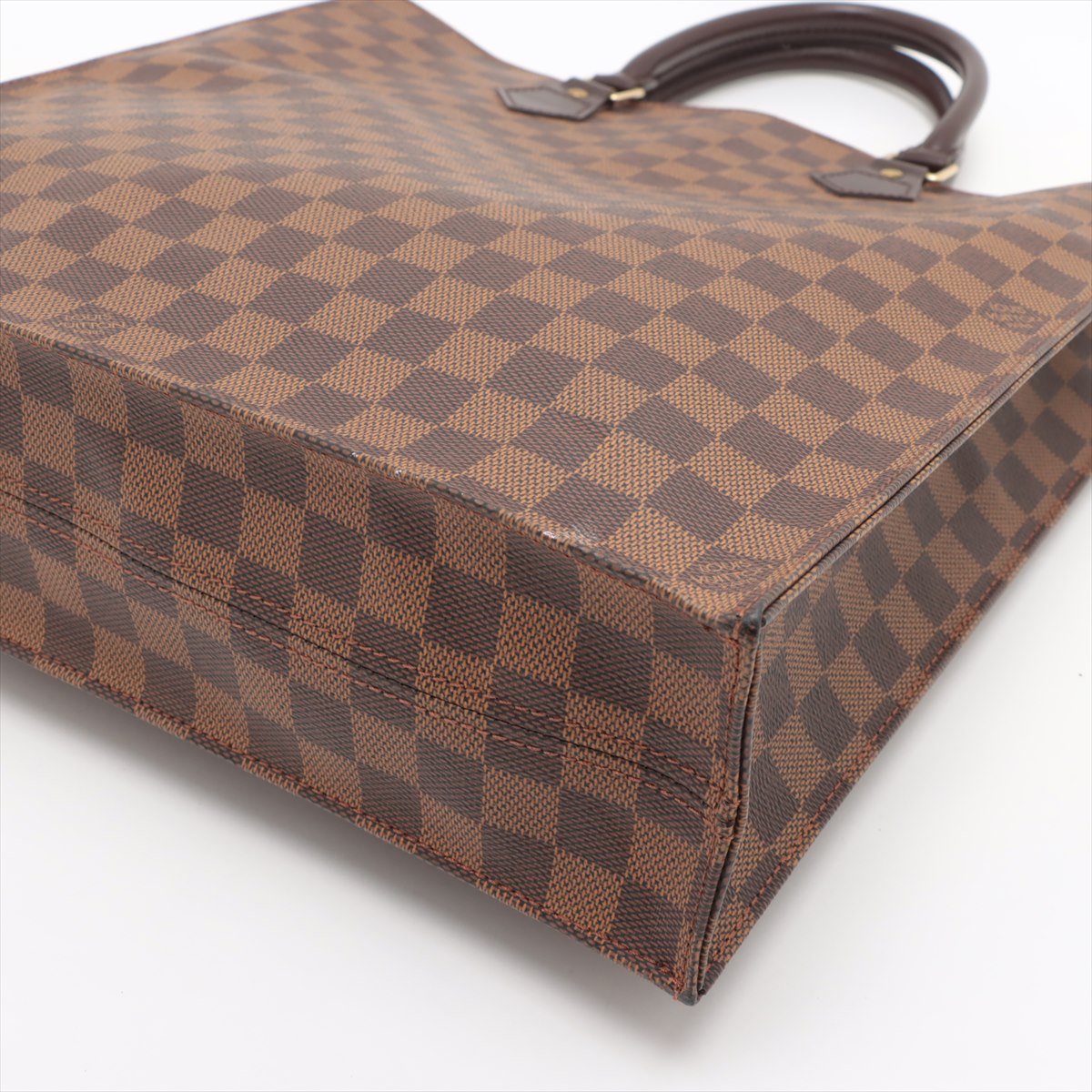 Louis Vuitton Sac plat, Brown, Canvas, shoulder