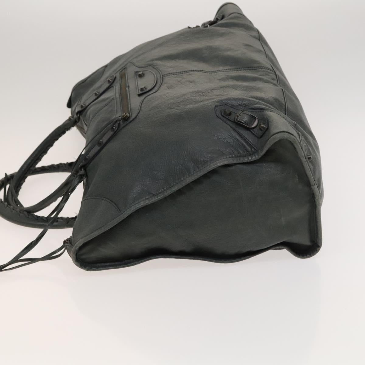 Balenciaga City, Grey, Leather, handbag