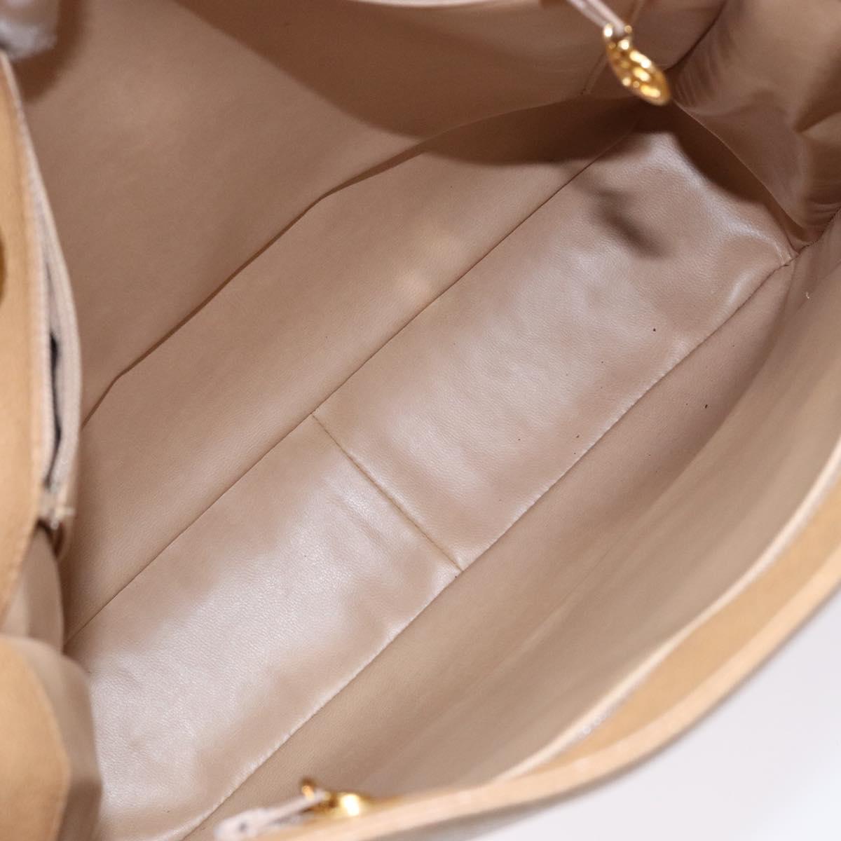 Chanel Coco Mark, Beige, Leather, tote