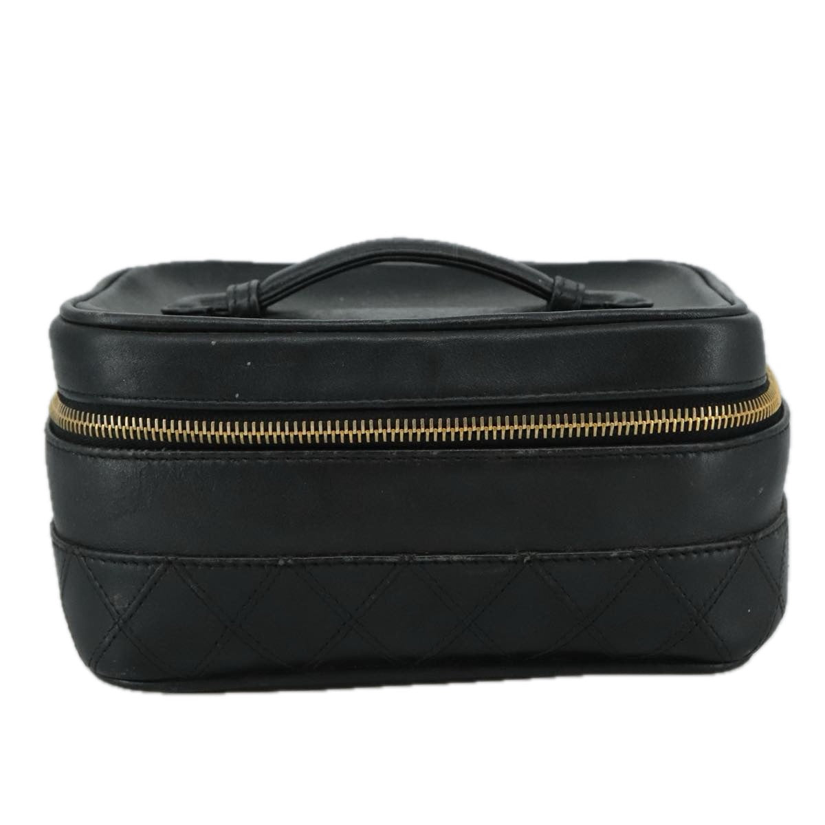 Chanel Vanity, Black, Leather, clutch