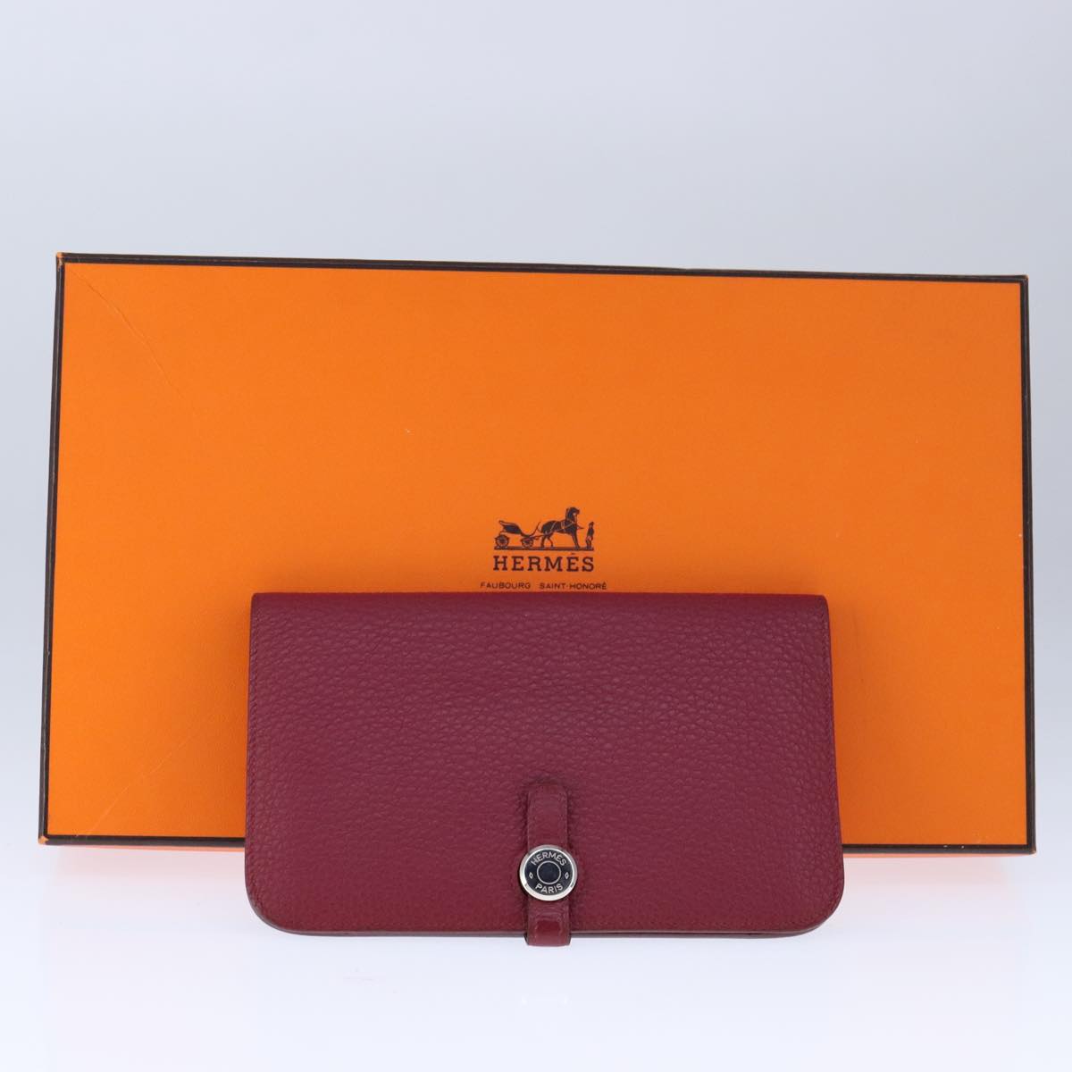 Hermès Dogon, Burgundy, Leather, wallet
