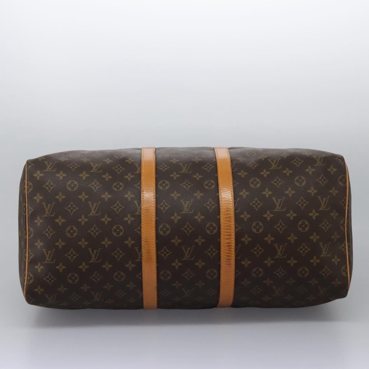 Louis Vuitton Keepall 55, Brown, Canvas, travel