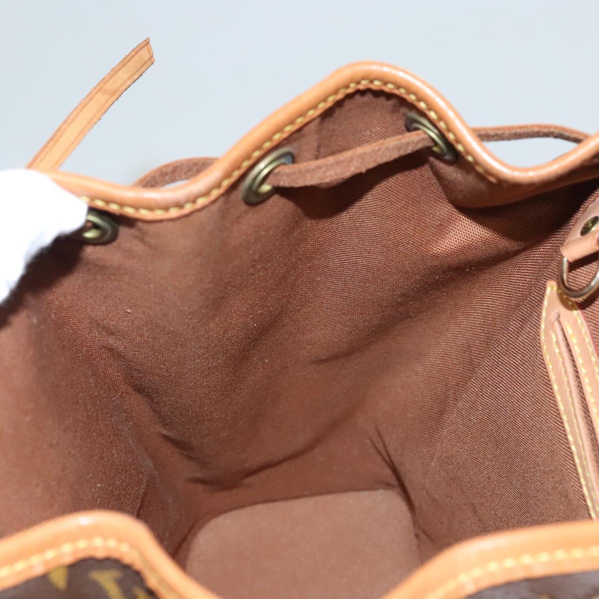Louis Vuitton Montsouris MM, Brown, Canvas, backpack