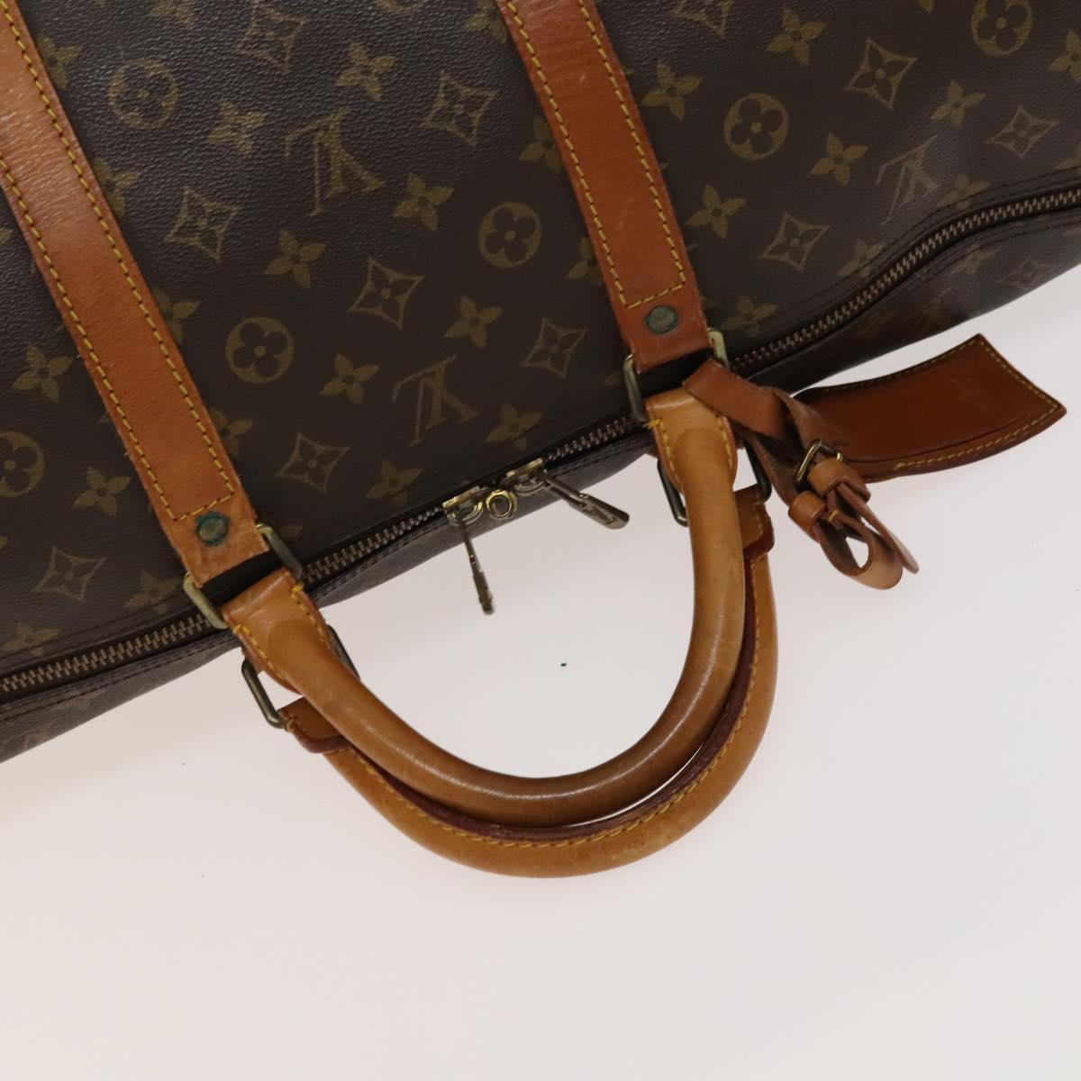 Louis Vuitton Keepall 60, Brown, Canvas, travel