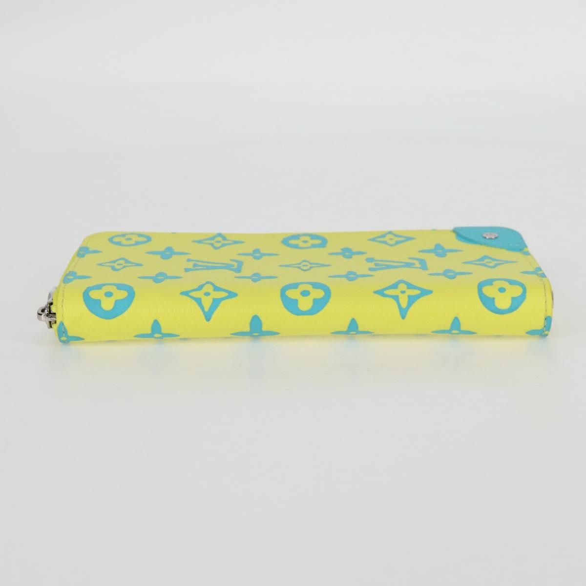 Louis Vuitton Zippy Wallet Vertical, Yellow, Canvas, wallet