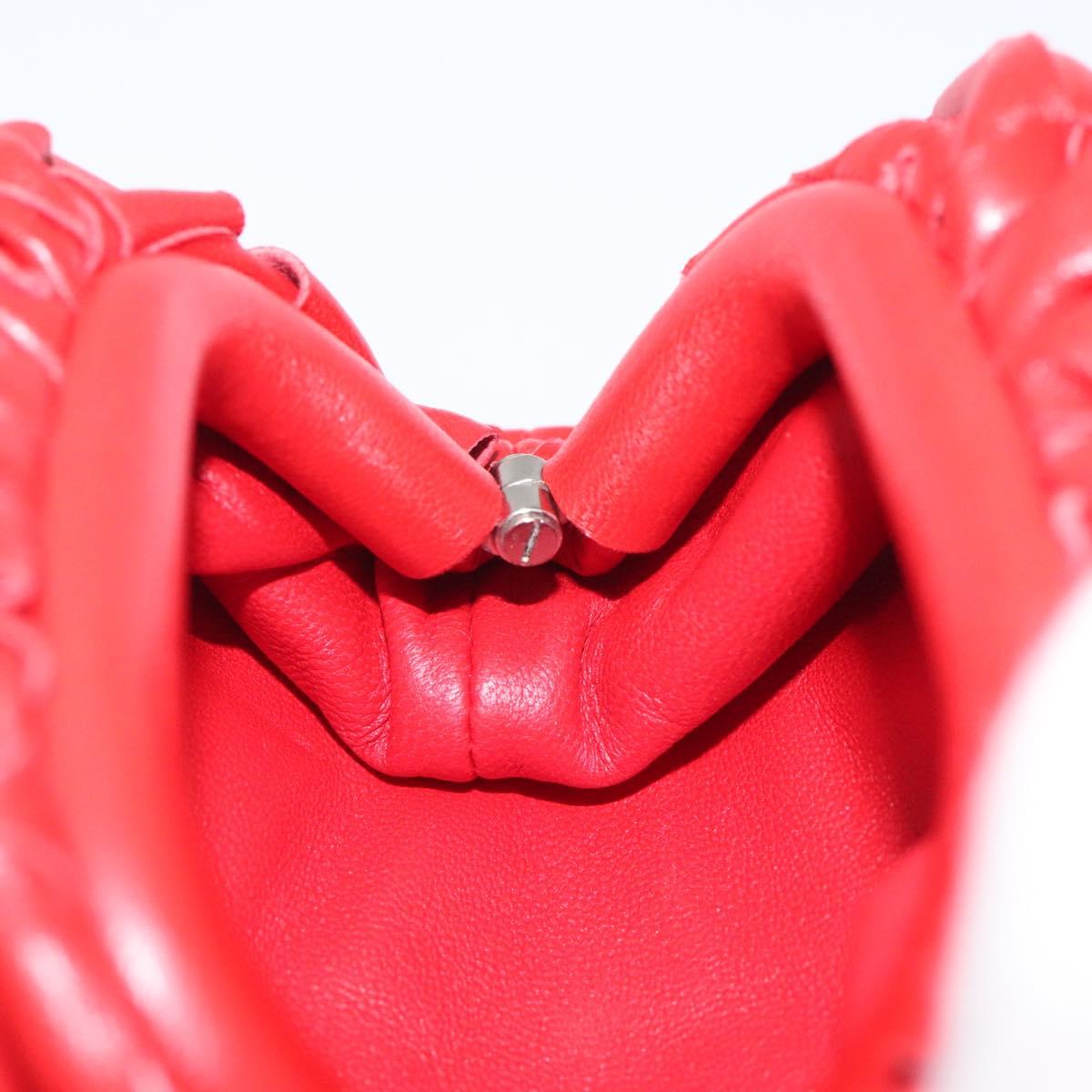 Bottega Veneta, Red, Leather, clutch