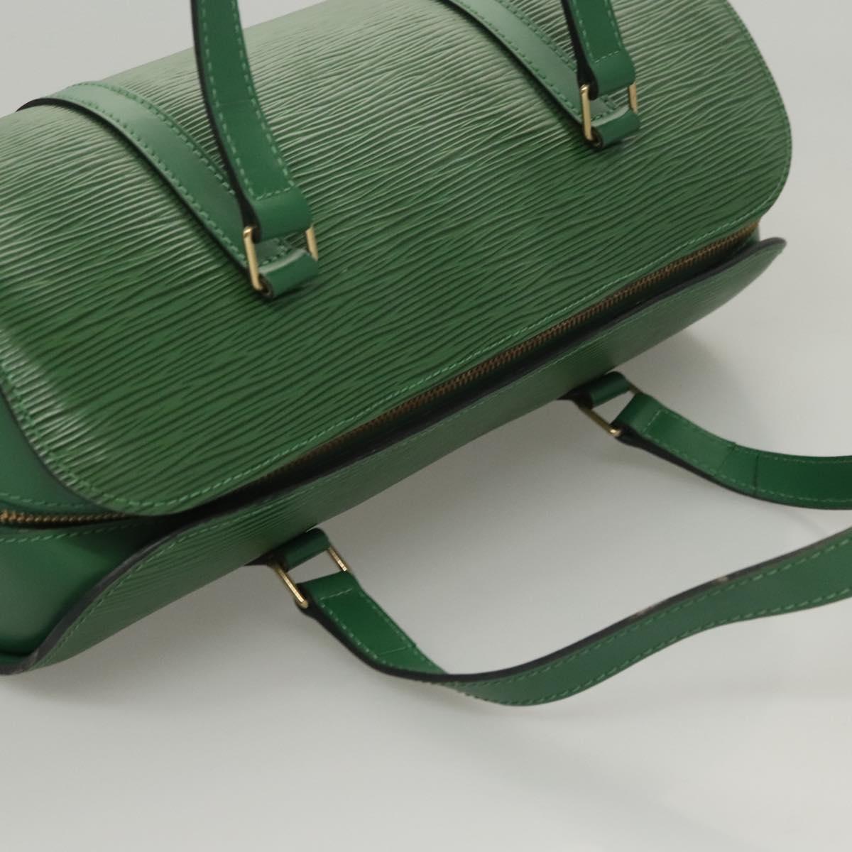 Louis Vuitton Soufflot, Green, Leather, handbag
