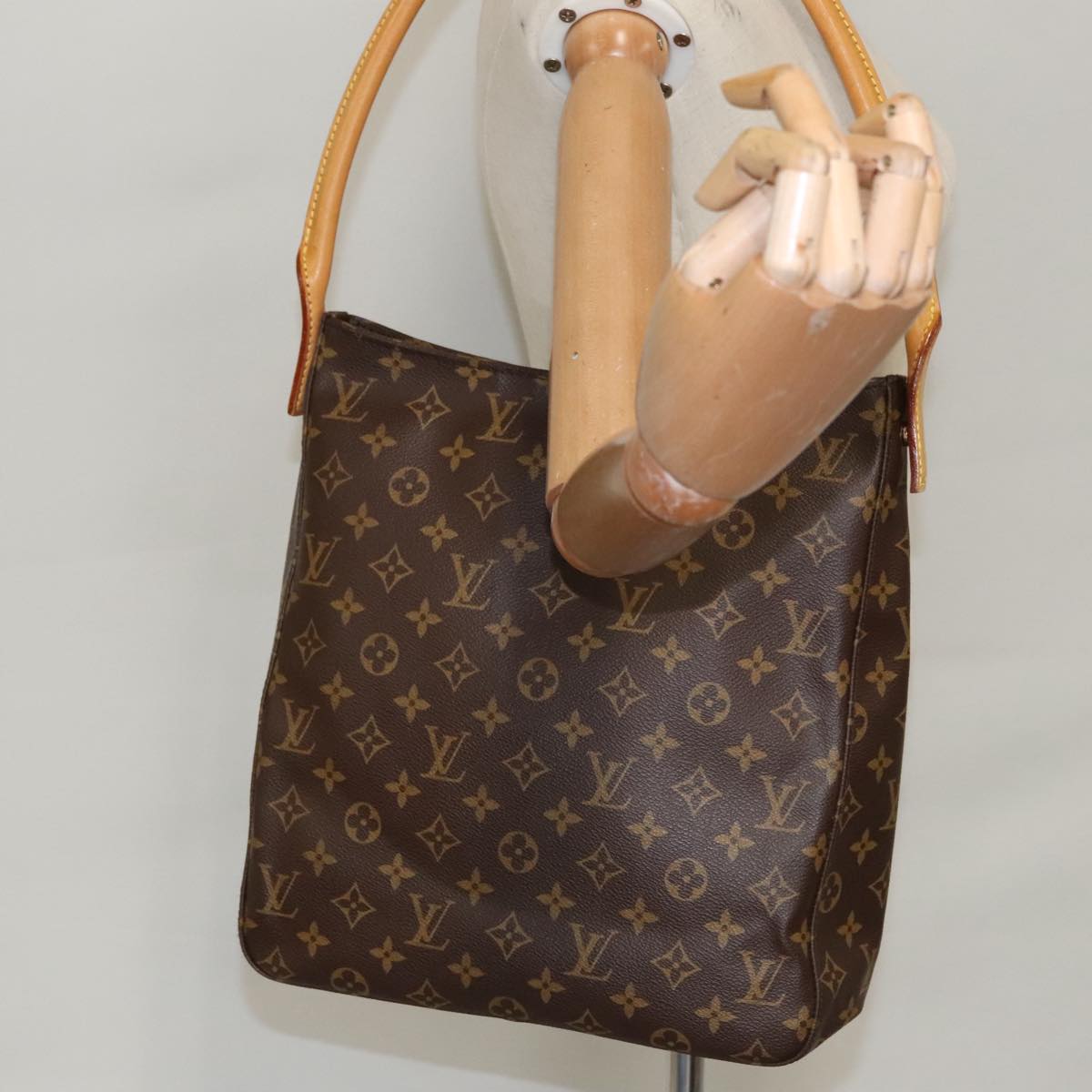 Louis Vuitton Looping GM, Brown, Canvas, handbag