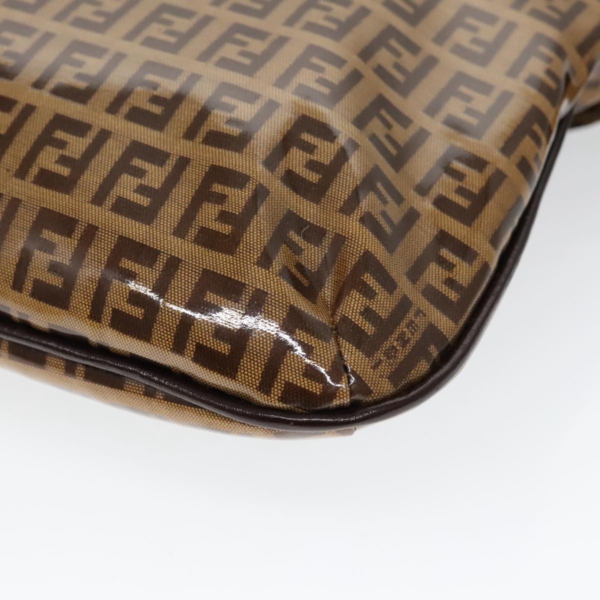 Fendi Baguette, Brown, Canvas, shoulder
