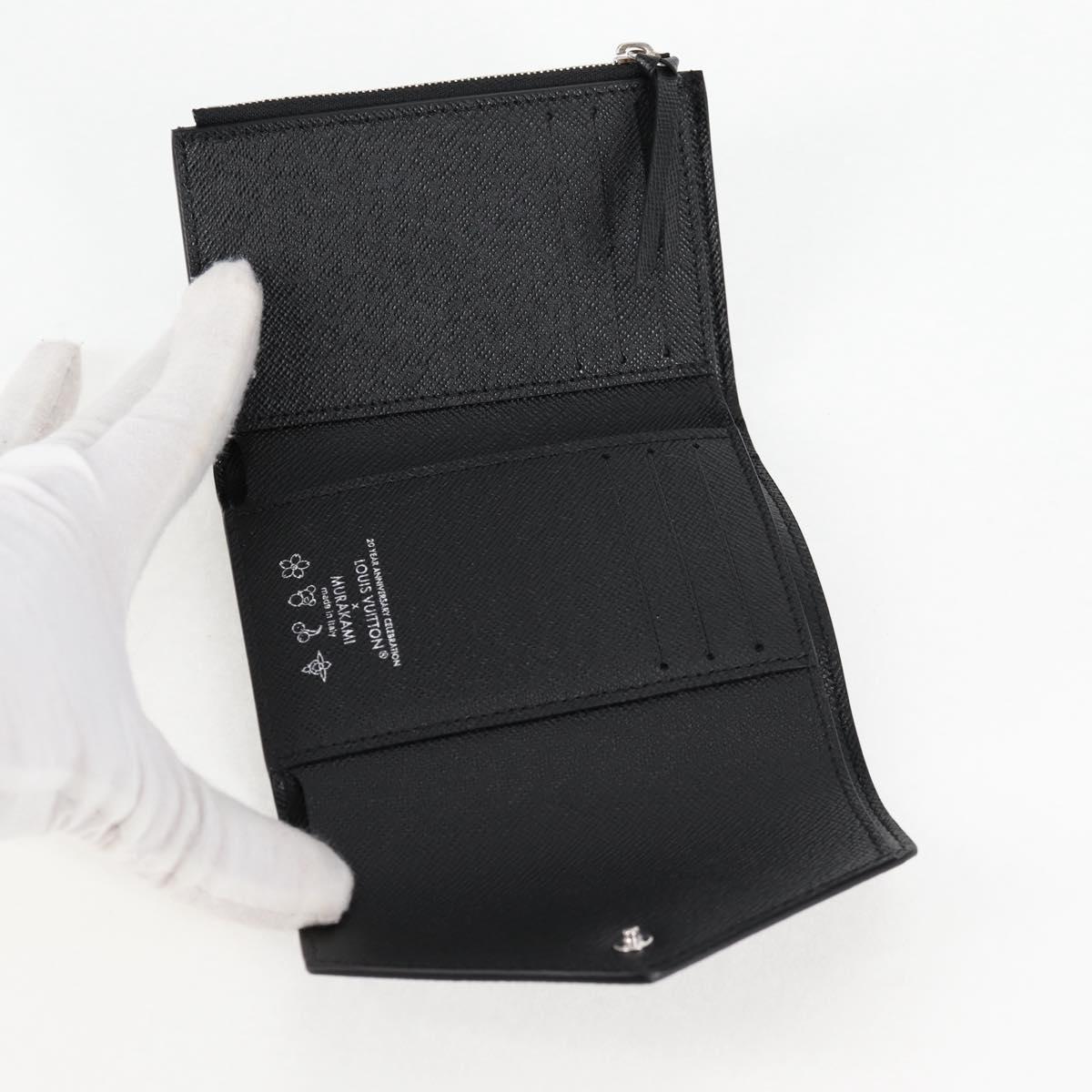 Louis Vuitton Victorine, Black, Canvas, wallet