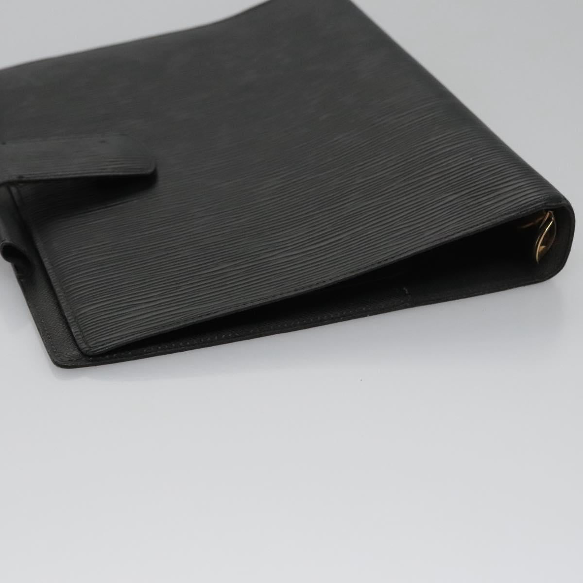 Louis Vuitton Agenda cover, Black, Leather, wallet