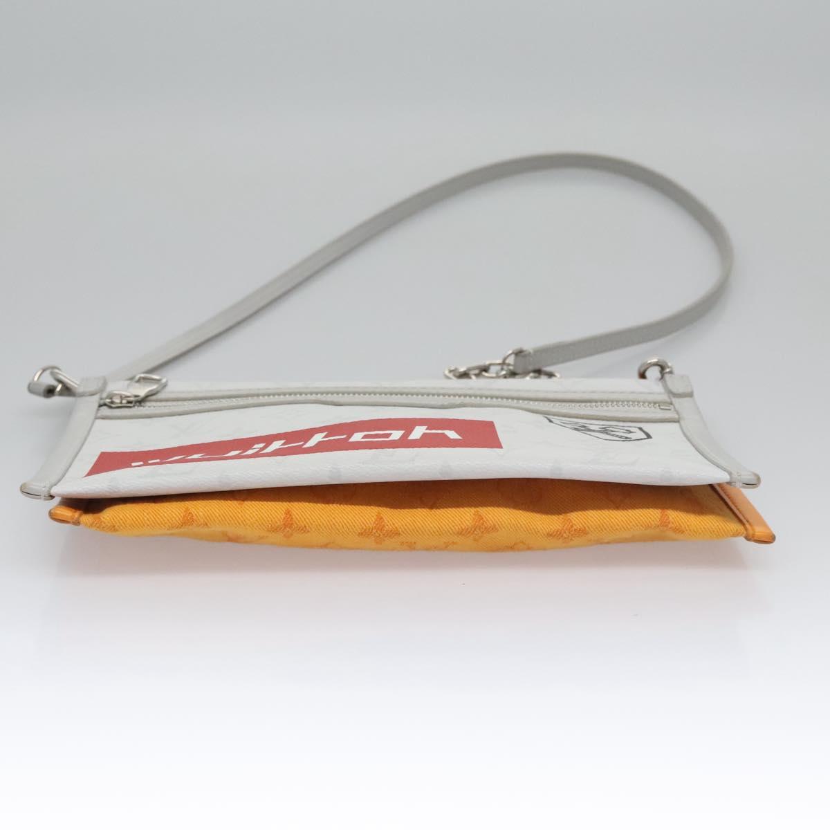 Louis Vuitton Flat messenger, Grey, Canvas, shoulder