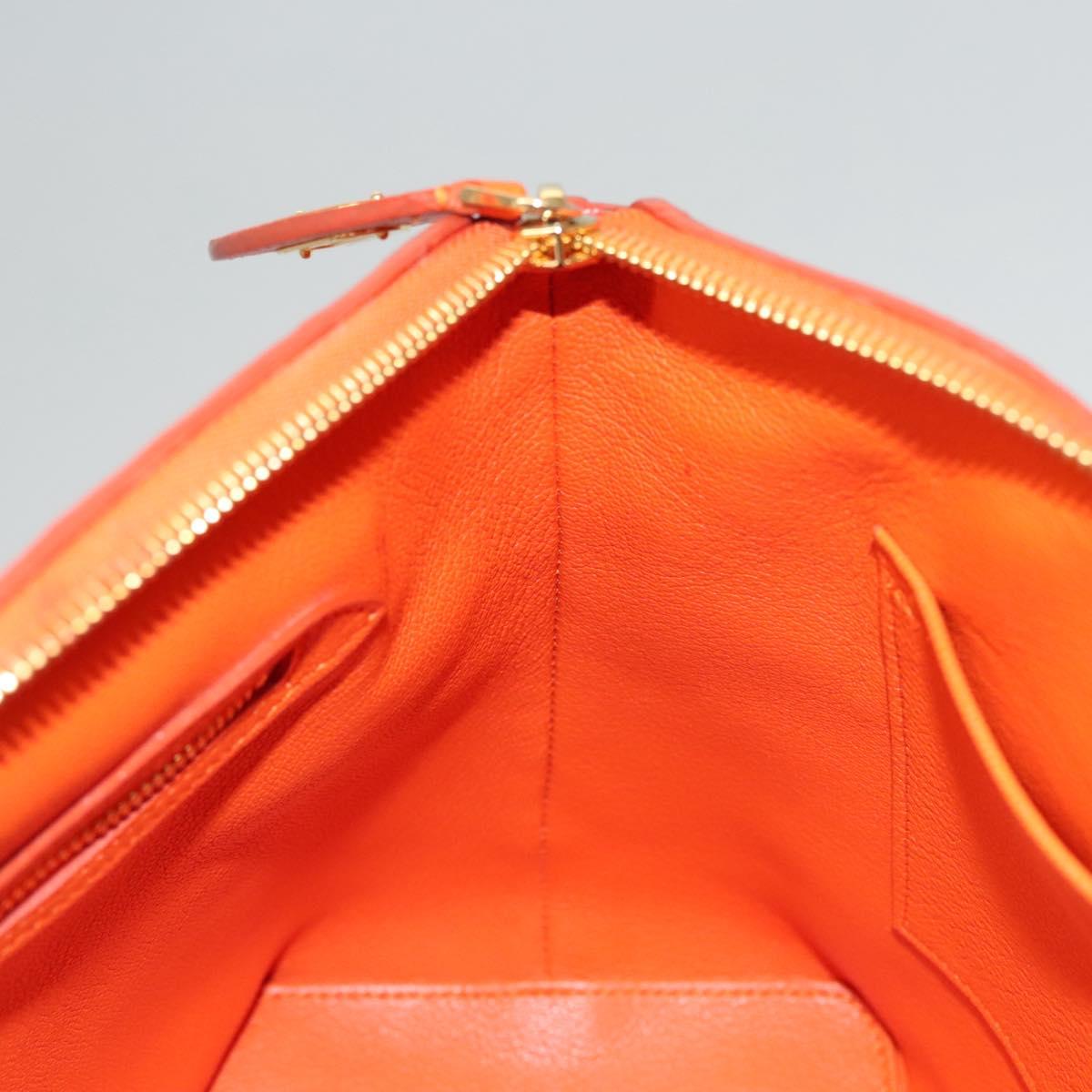 Louis Vuitton Lockit, Orange, Leather, handbag
