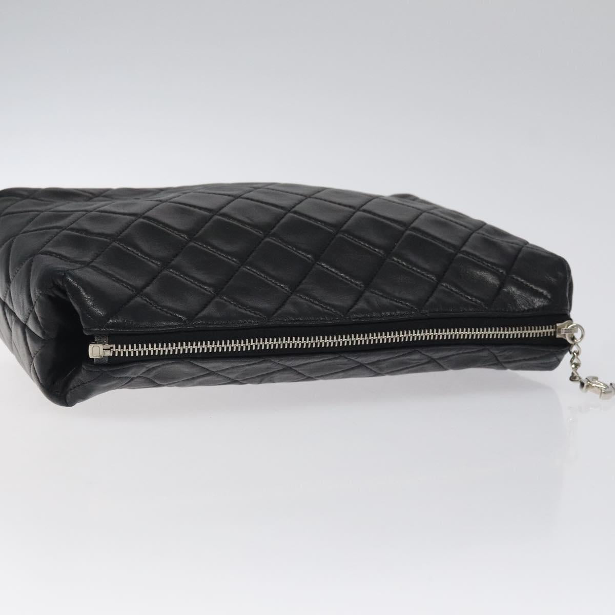 Chanel Timeless, Black, Leather, clutch