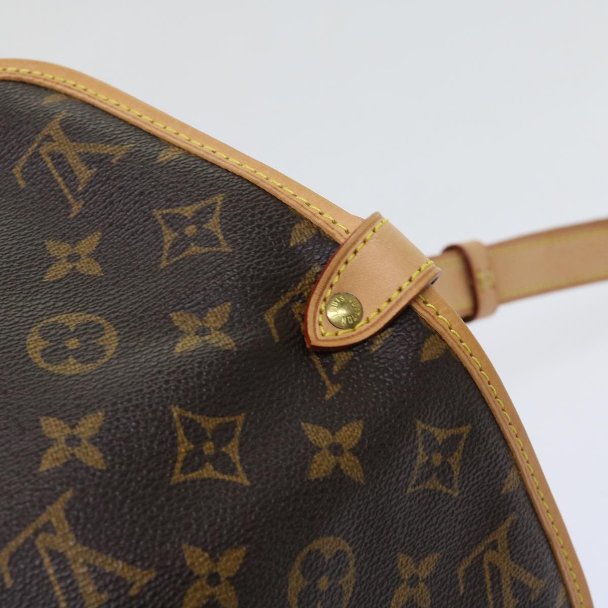 Louis Vuitton Saumur, Brown, Canvas, shoulder