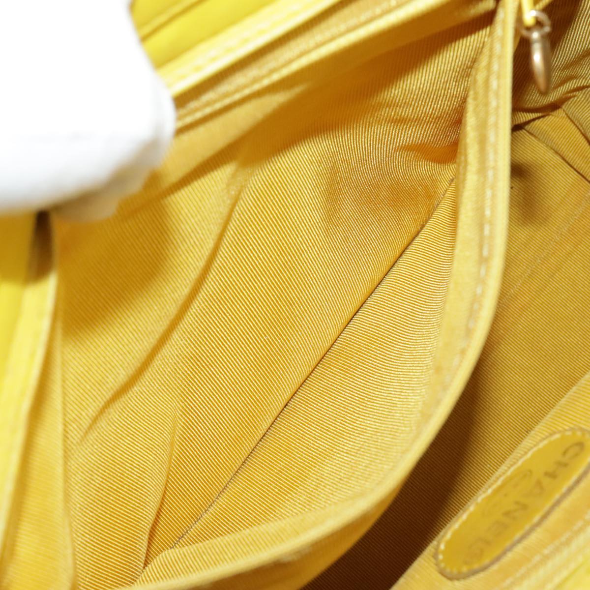 Chanel Cabas, Yellow, Leather, handbag