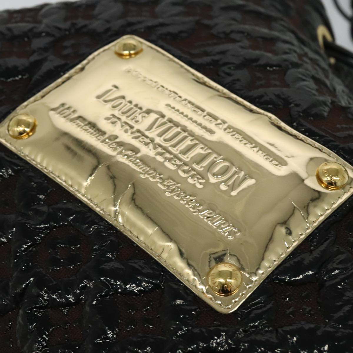 Louis Vuitton Squishy, Black, Canvas, shoulder