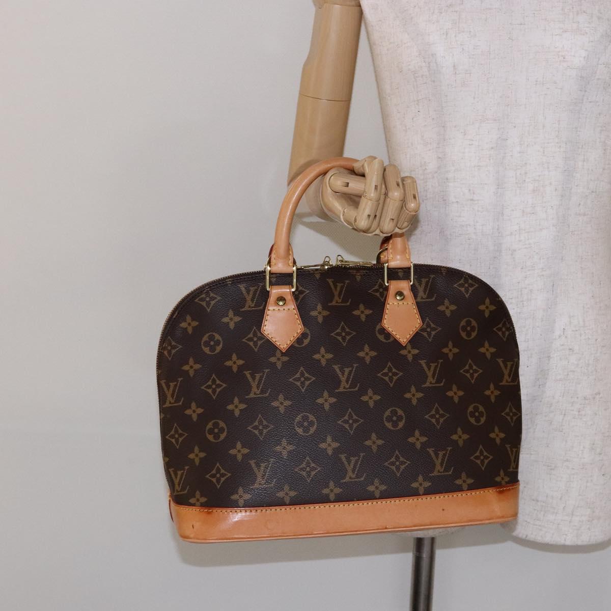 Louis Vuitton Alma, Brown, Canvas, handbag