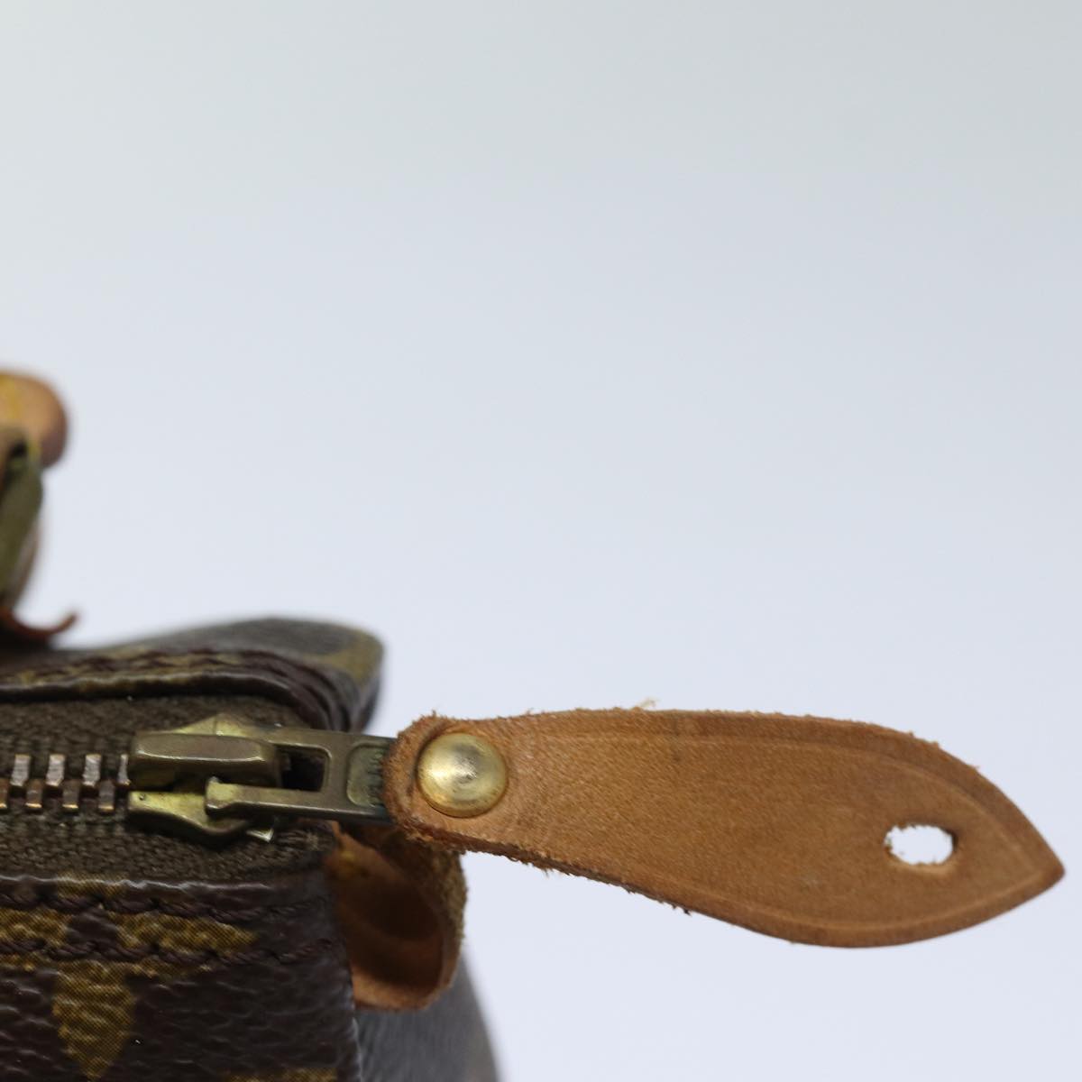 Louis Vuitton Nano Speedy, Brown, Canvas, handbag