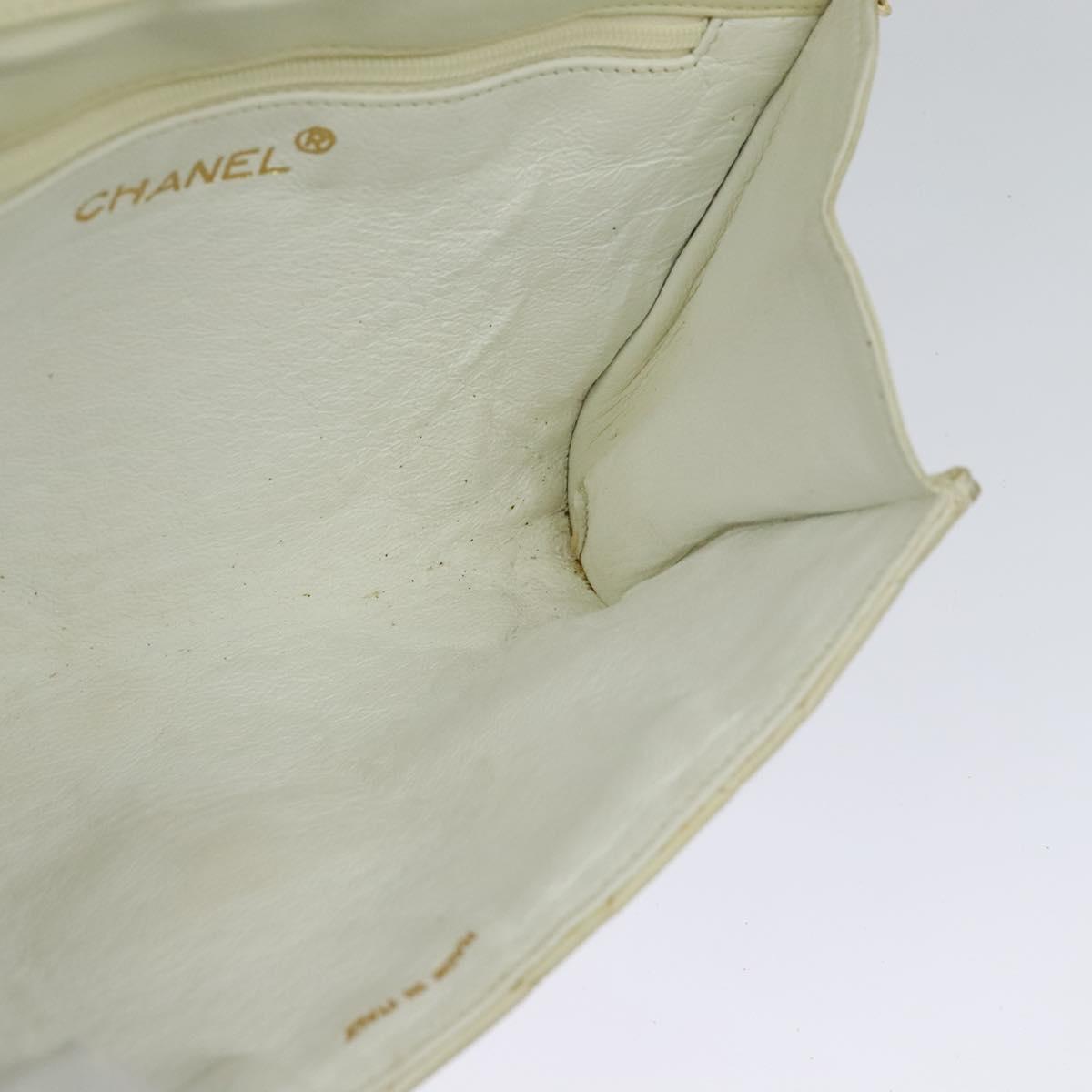 Chanel, White, Leather, shoulder