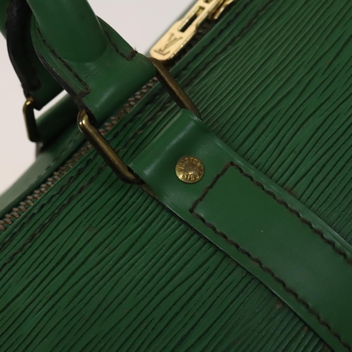 Louis Vuitton Keepall 50, Green, Leather, travel
