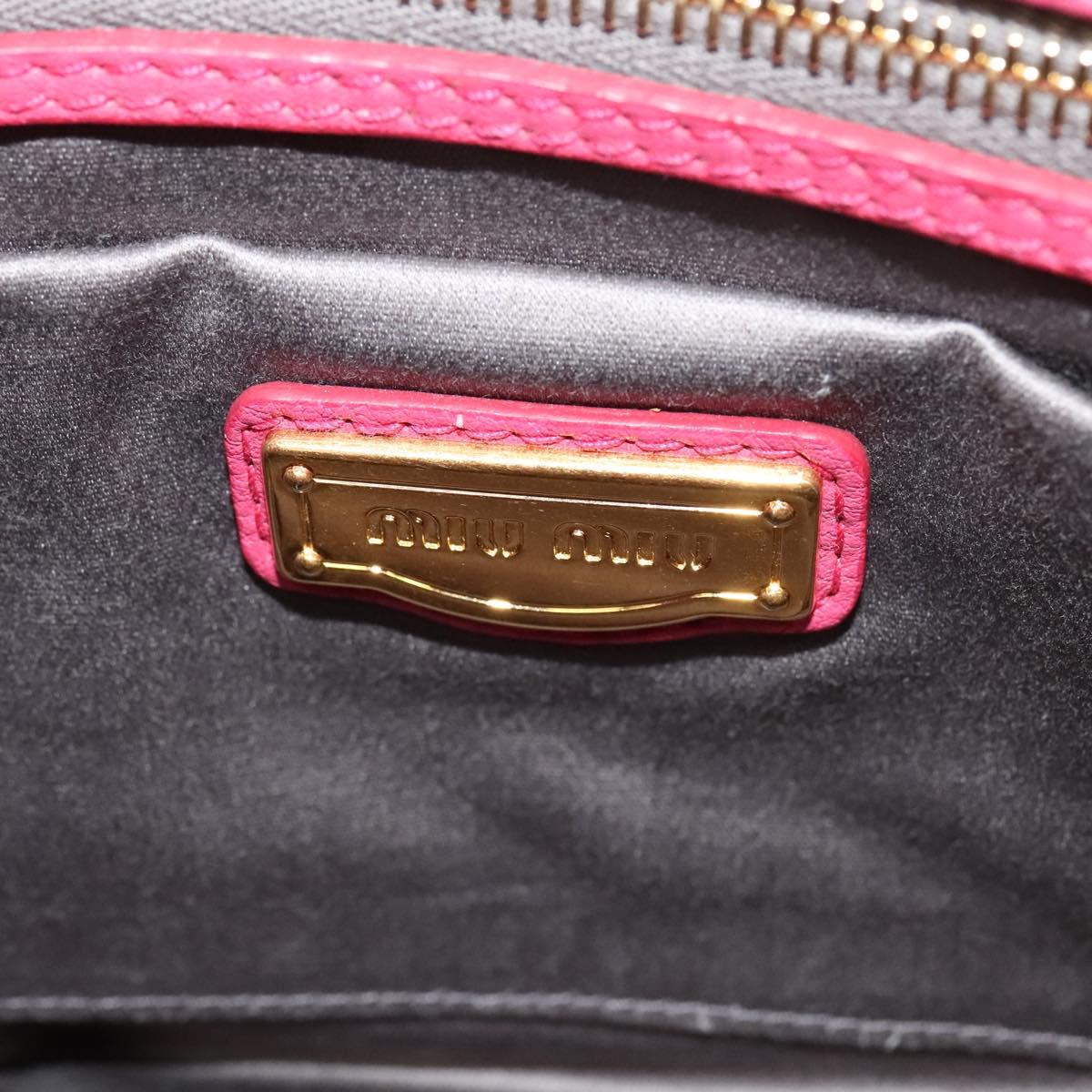 Miu Miu Vitello, Pink, Leather, handbag