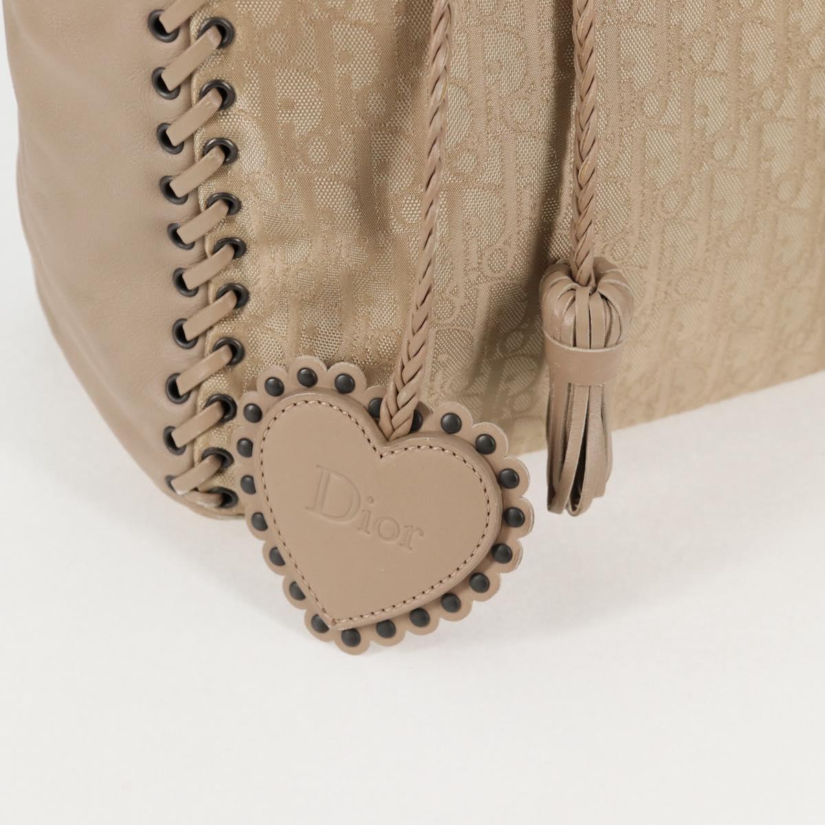 Dior Trotter, Beige, Canvas, handbag