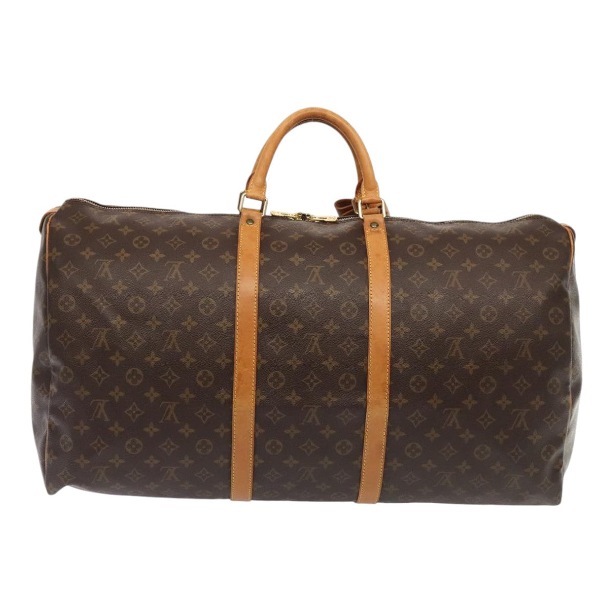 Louis Vuitton Keepall 60, Brown, Canvas, travel