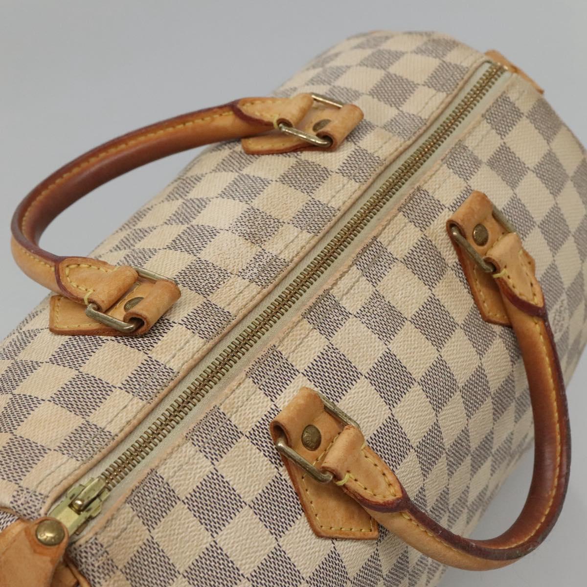 Louis Vuitton Speedy 30, White, Canvas, handbag