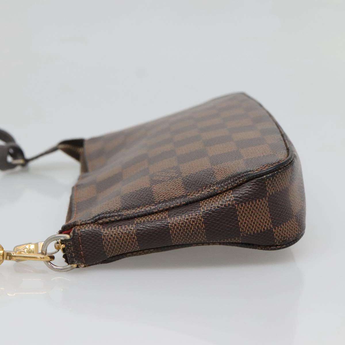 Louis Vuitton Pochette Accessoire, Brown, Canvas, clutch