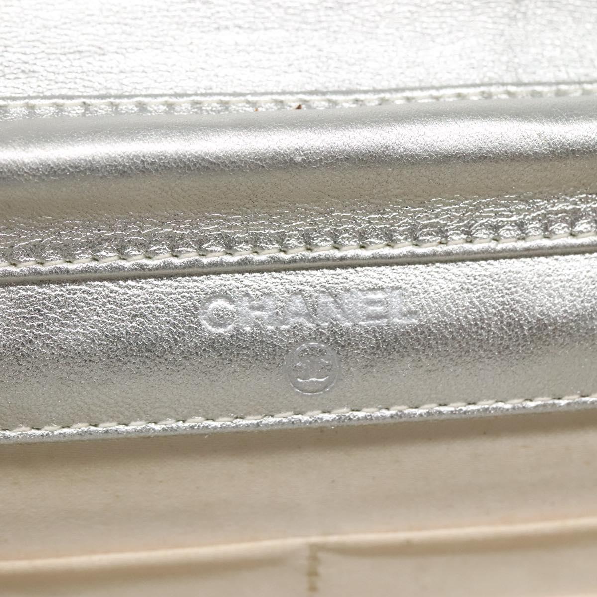 Chanel, Silver, NYLON, clutch
