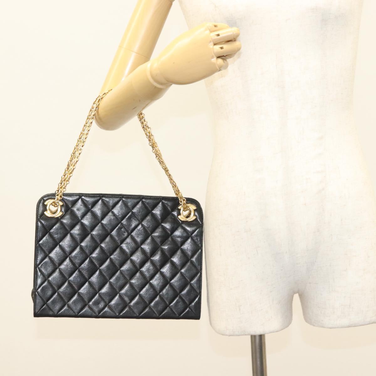 Chanel Vintage, Black, Leather, handbag
