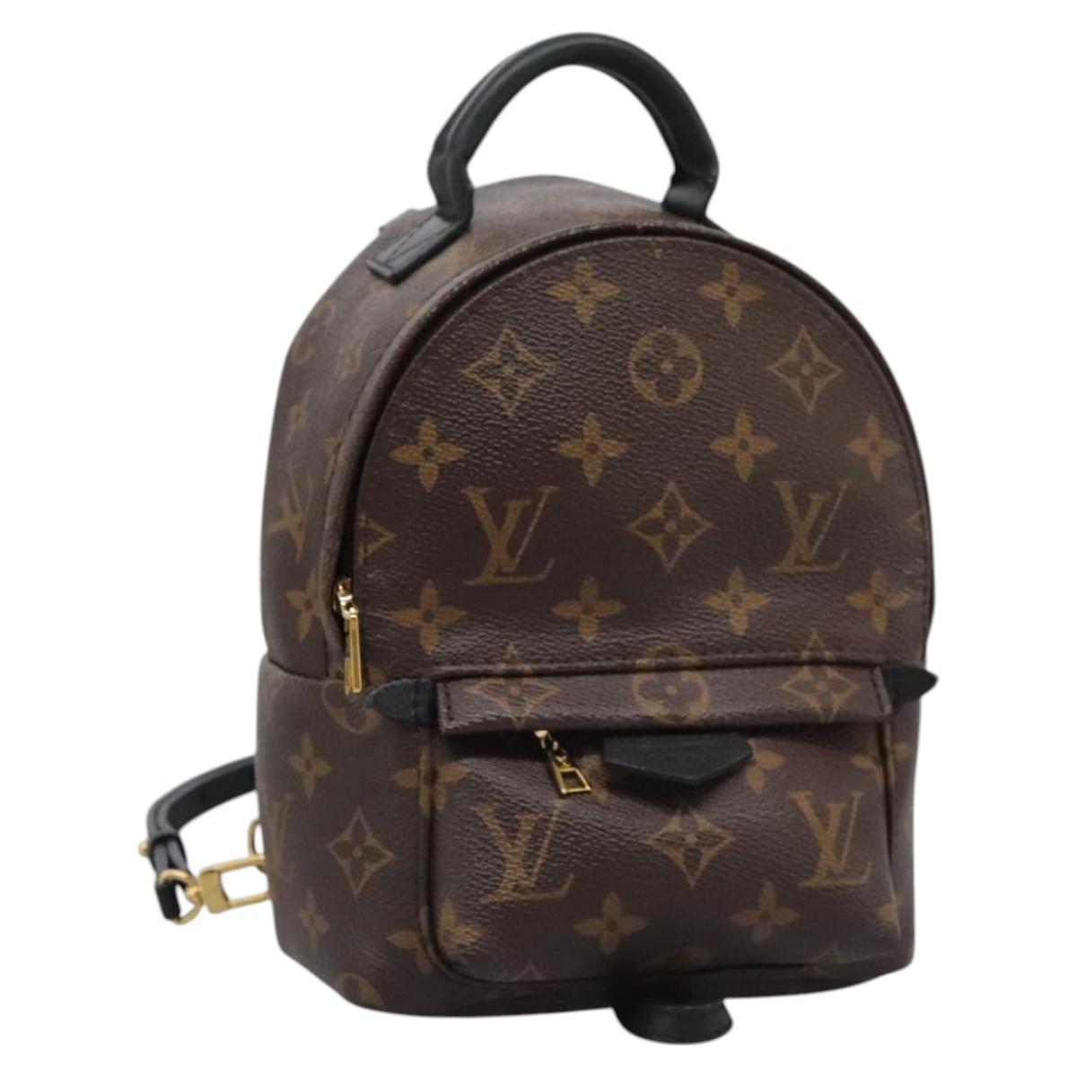 Louis Vuitton Palm Springs mini, Brown, Canvas, backpack