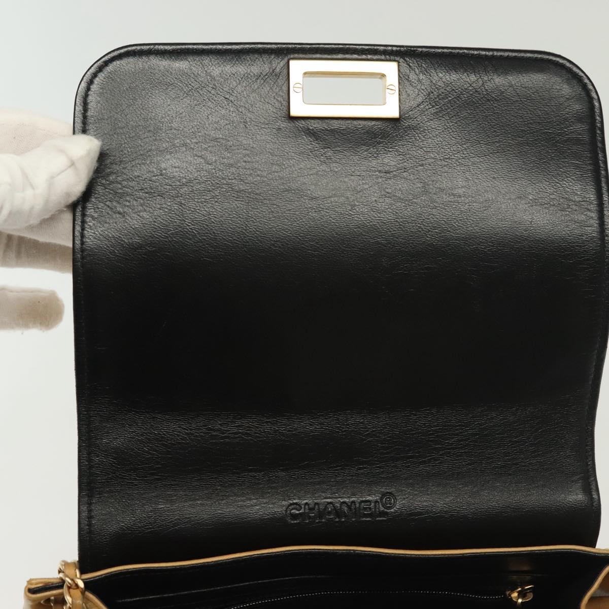 Chanel Chocolate Bar Shoulder Bag, Beige, Leather, shoulder