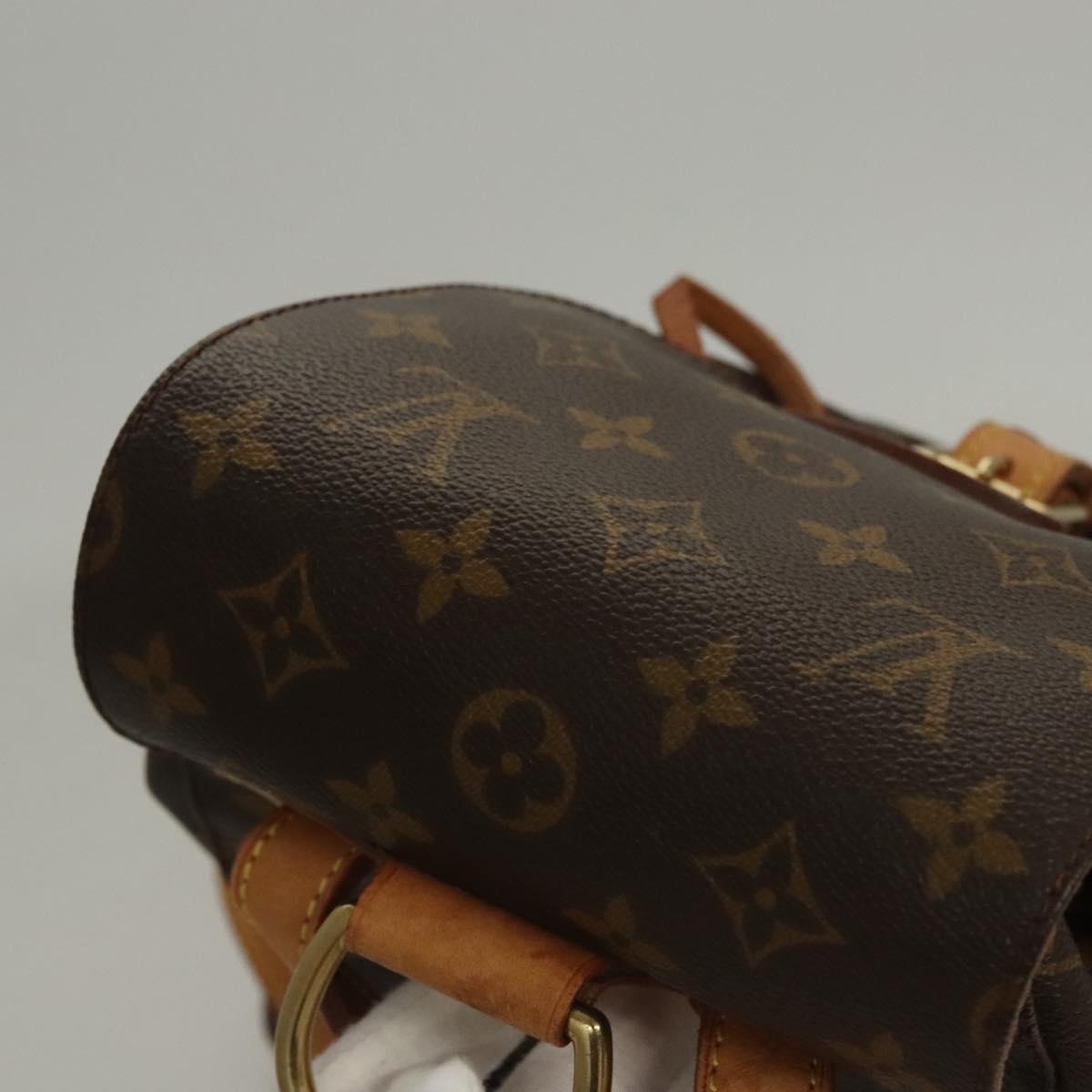 Louis Vuitton Montsouris MM, Brown, Canvas, backpack