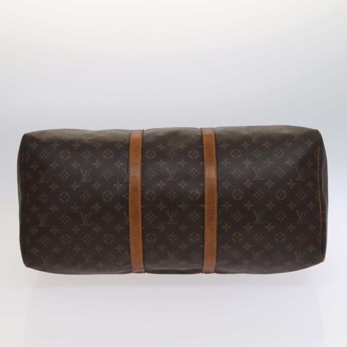 Louis Vuitton Keepall 55, Brown, Canvas, travel