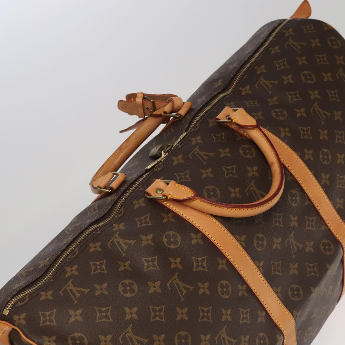 Louis Vuitton Keepall 60, Brown, Canvas, travel