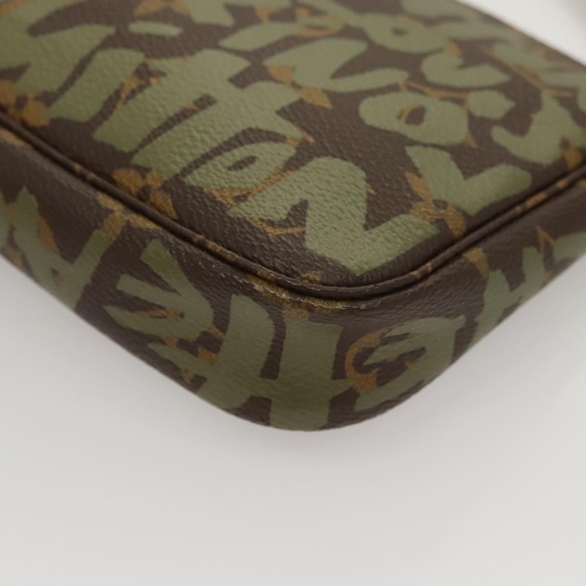 Louis Vuitton Pochette Accessoire, Khaki, Canvas, clutch