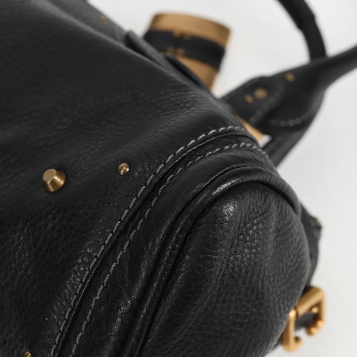 Chloé Paddington, Black, Leather, handbag