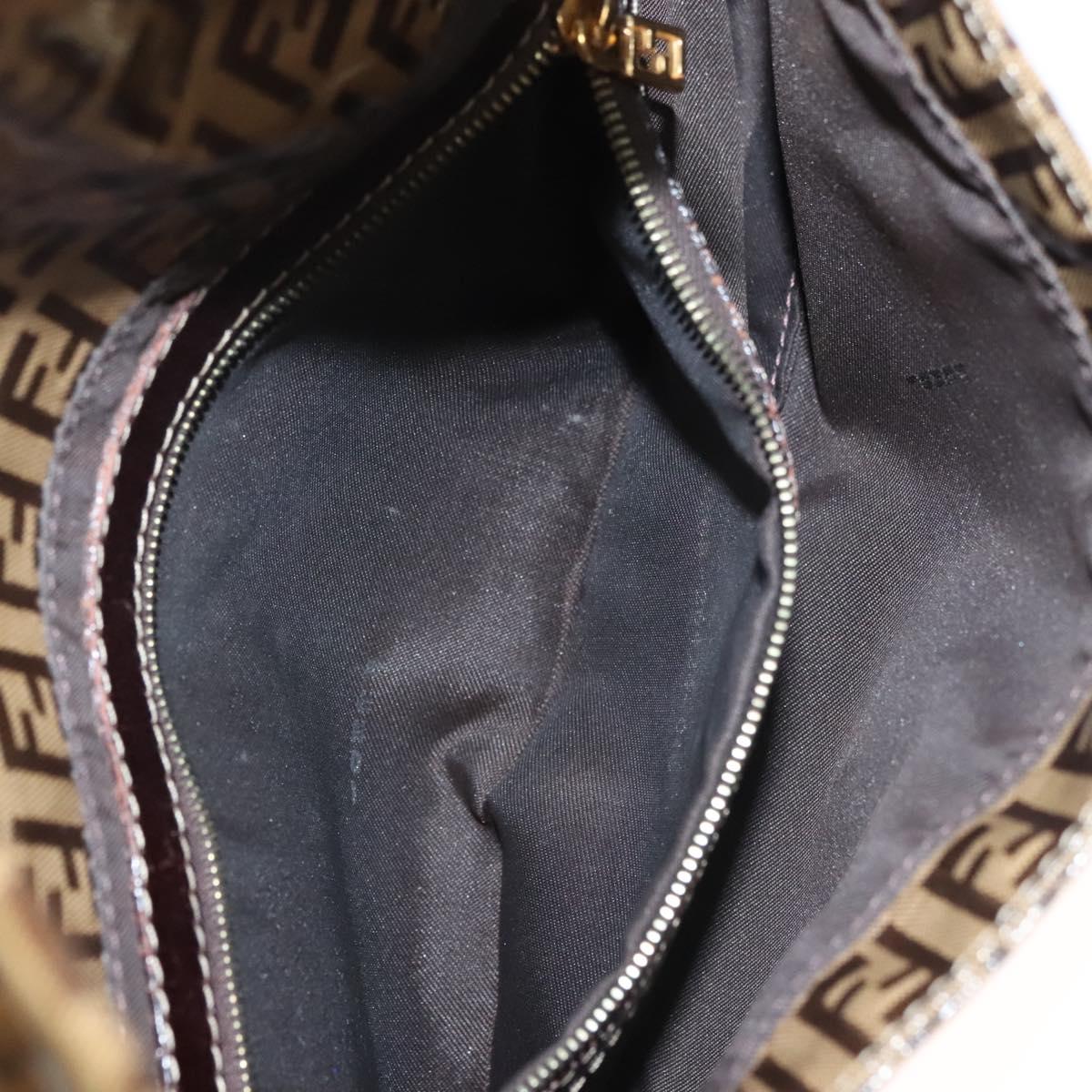 Fendi Baguette, Brown, Canvas, shoulder