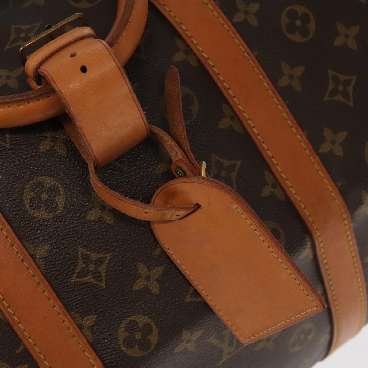 Louis Vuitton Keepall Bandoulière 60, Brown, Canvas, travel