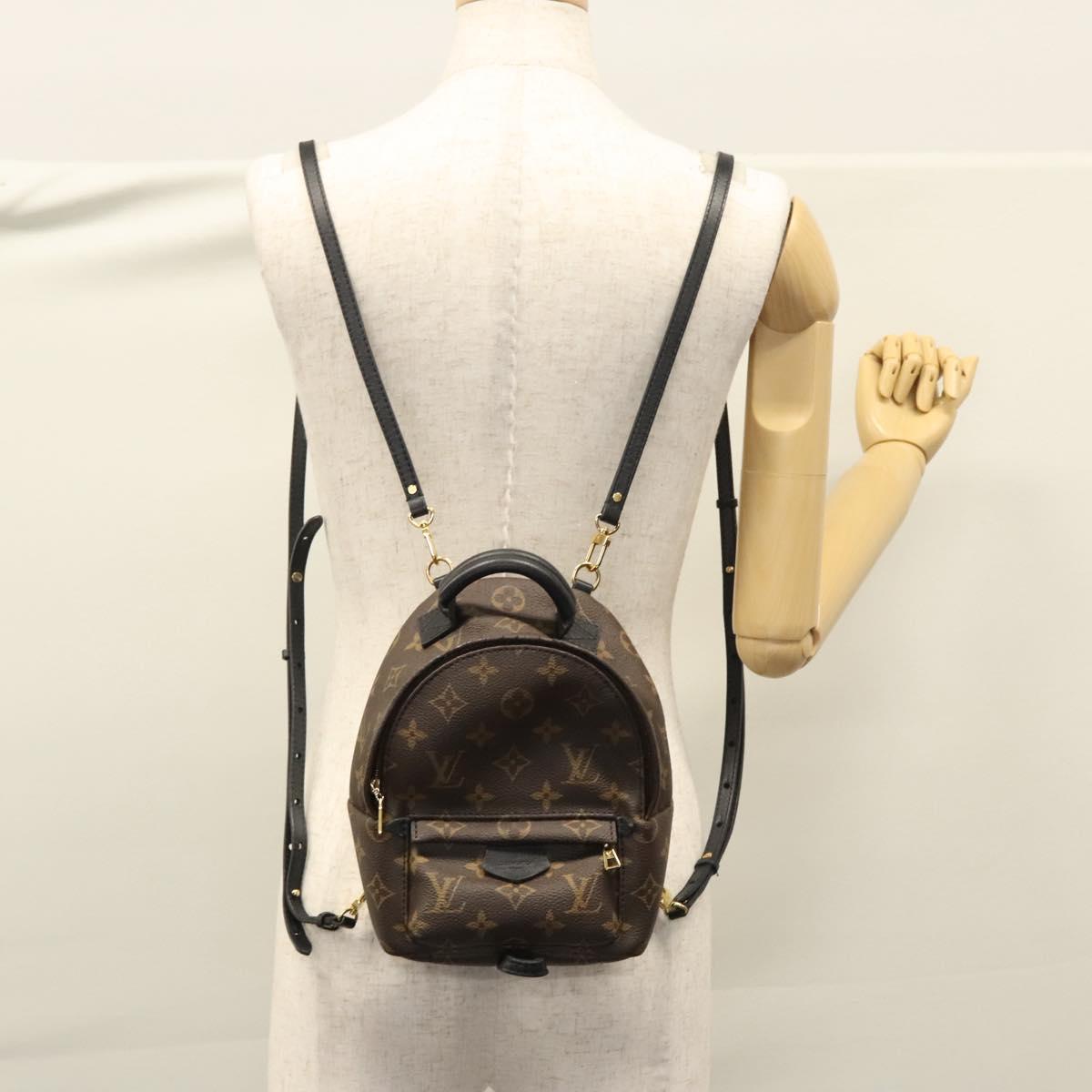 Louis Vuitton Palm Springs mini, Brown, Canvas, backpack