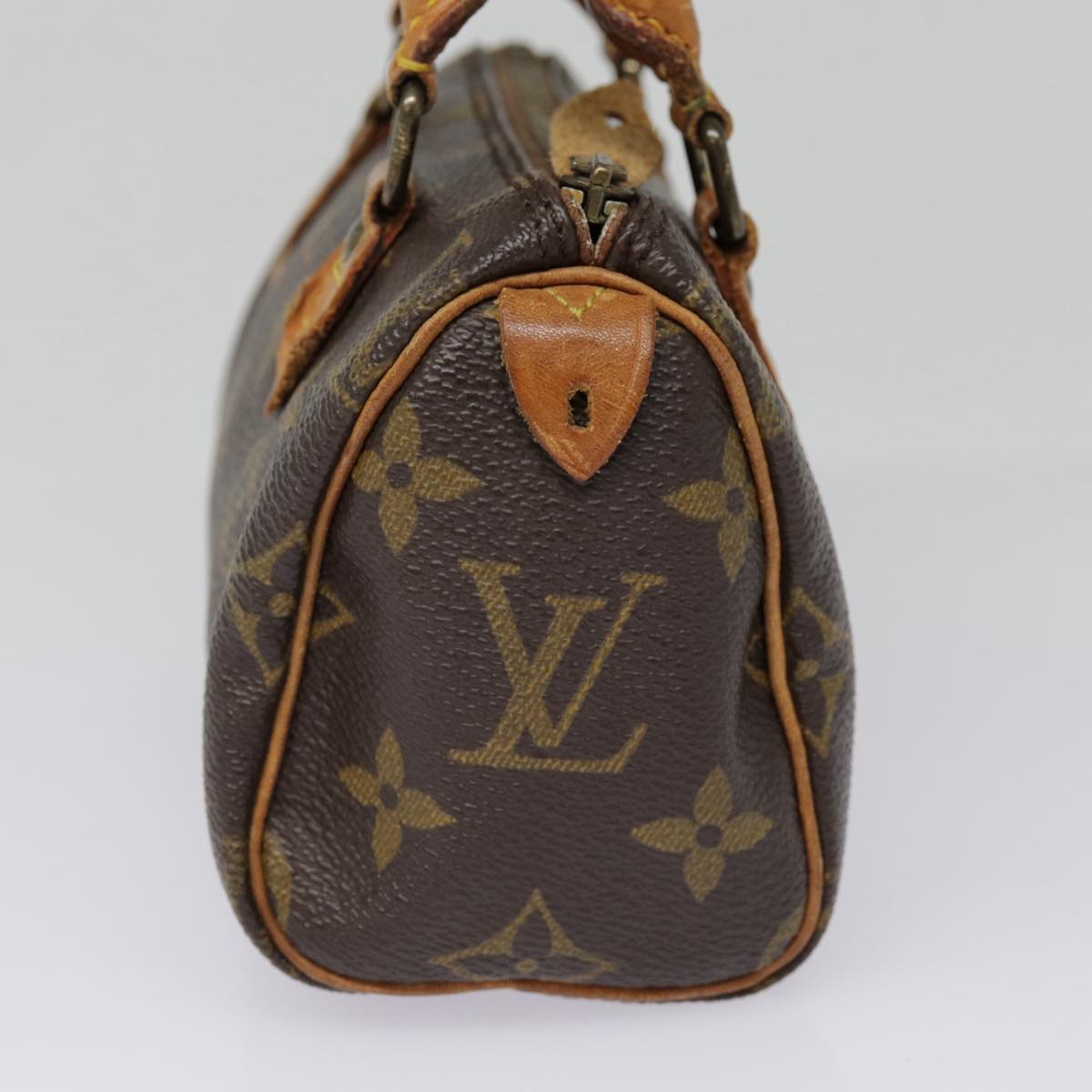Louis Vuitton Mini speedy, Blue, Canvas, handbag