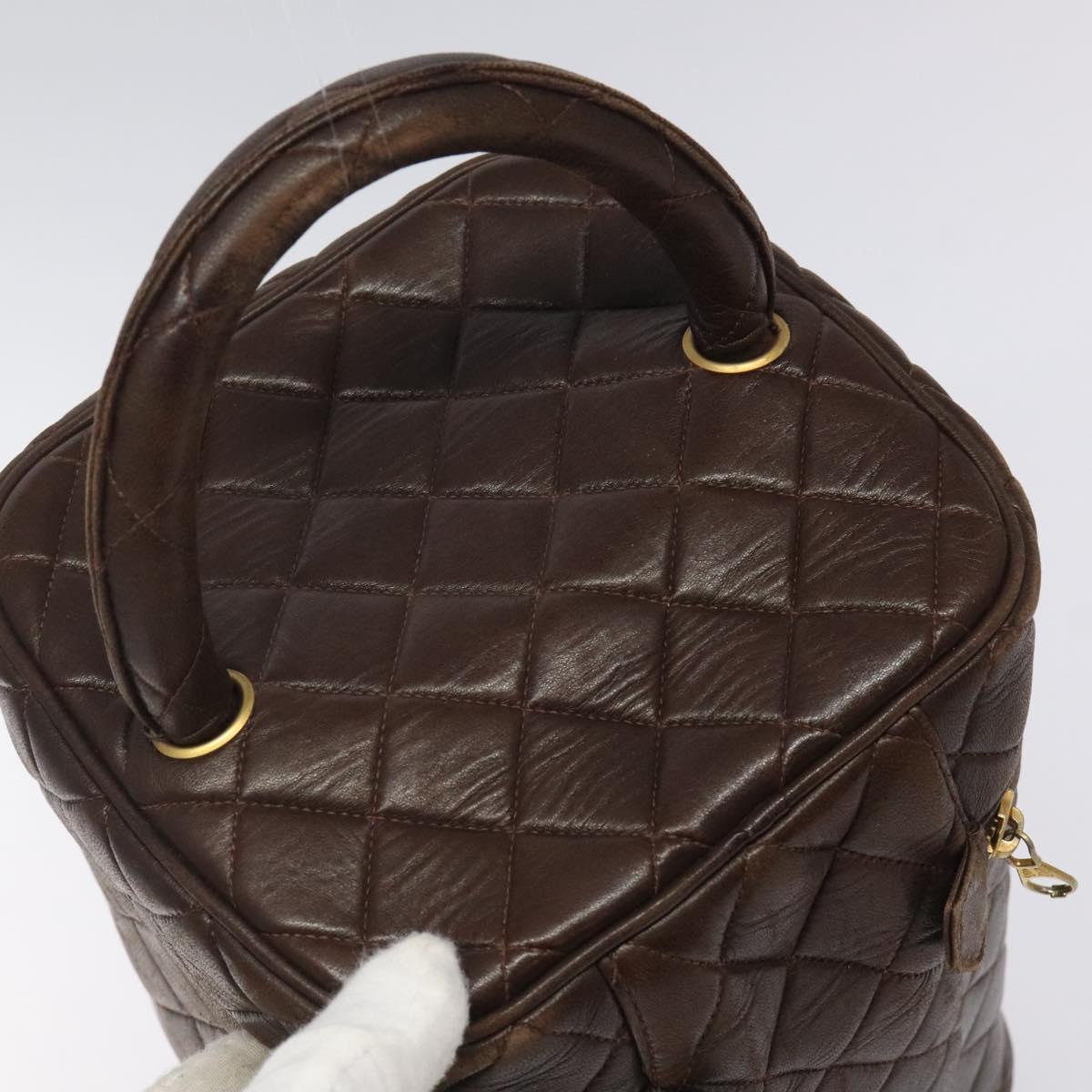 Chanel Vanity, Brown, Leather, clutch